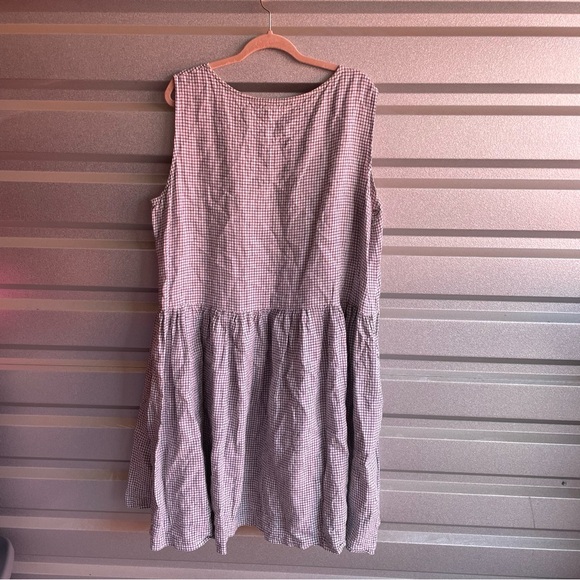 notPerfectlinen oversized window check dress - Picture 4 of 4